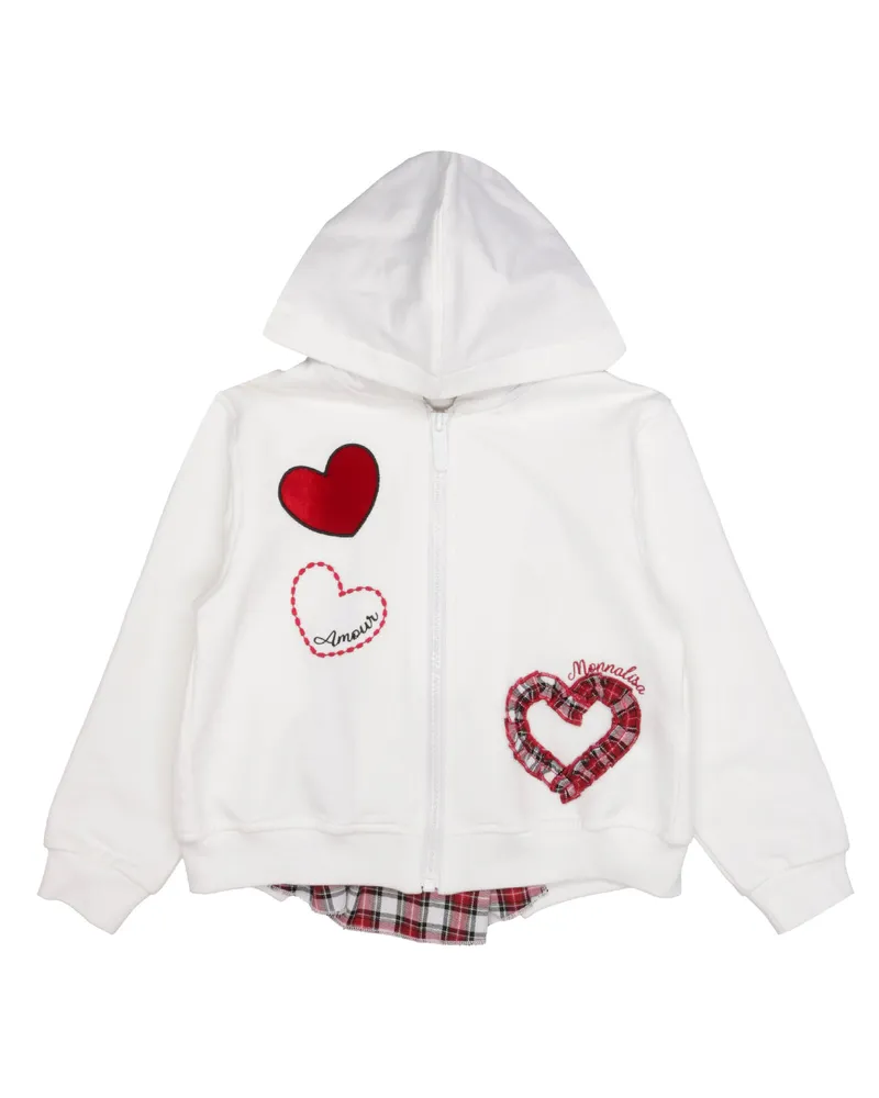 Monnalisa Pullover Bianco+rosso