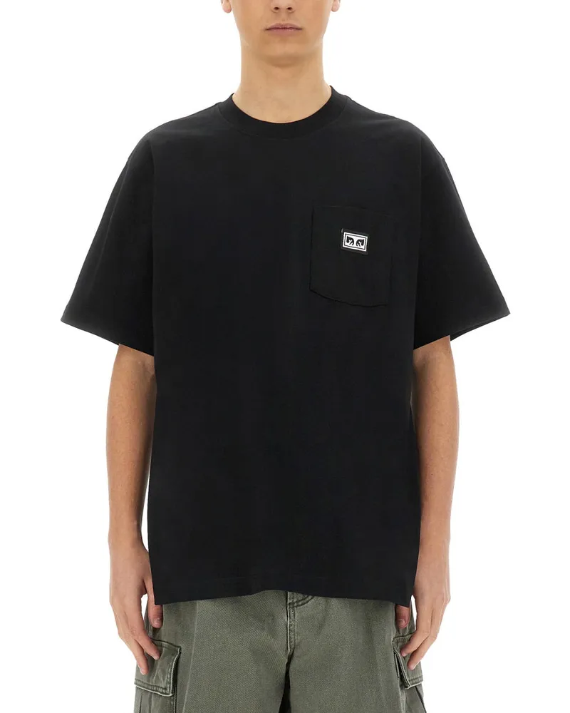 Obey Gehorchen "Augen" T -Shirt mit Tasche Black