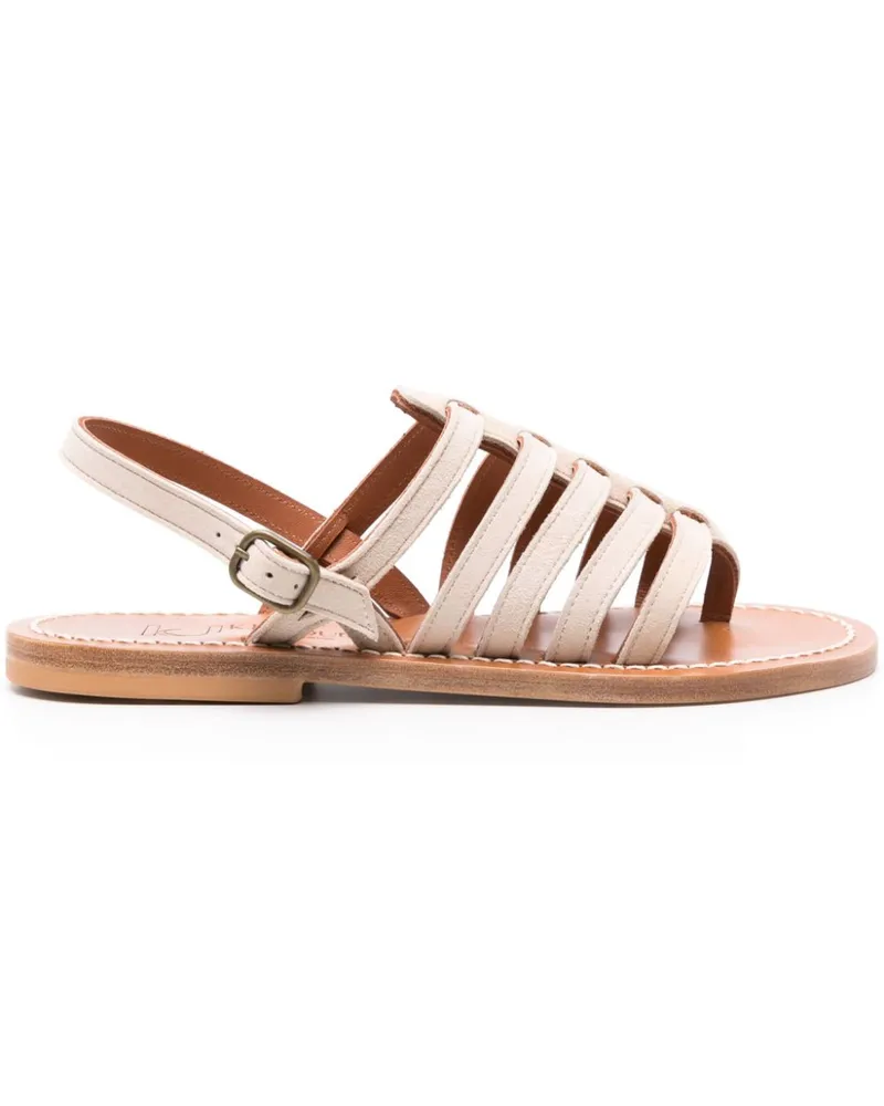 K.Jacques  Homere Leder flache Sandalen Brown