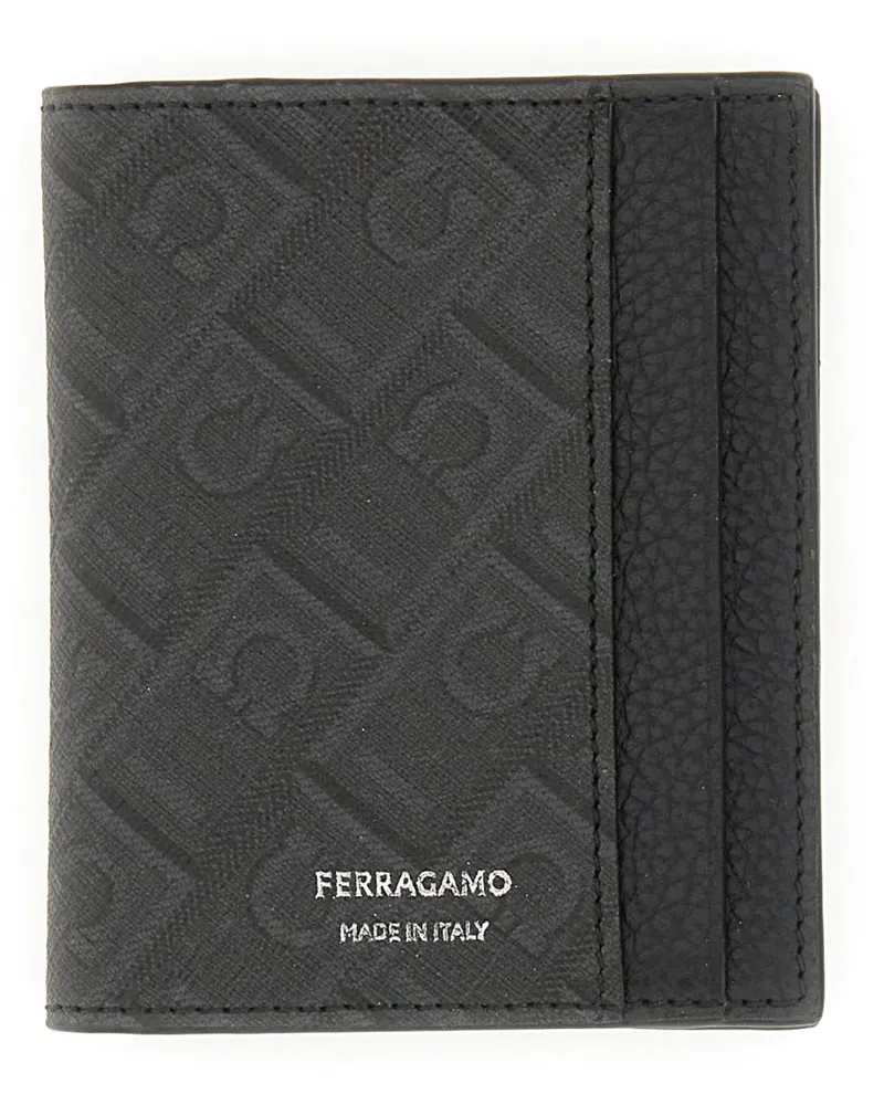 Ferragamo Kreditkarteninhaber "Monogramm Black