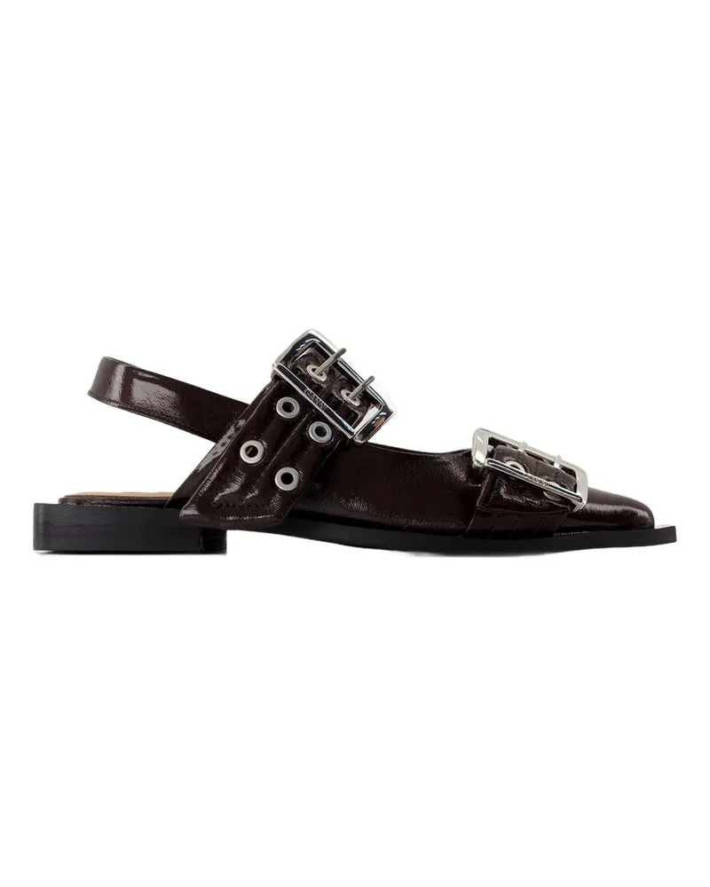 Ganni Ballerinas  Polyester Bordeaux Burgundy