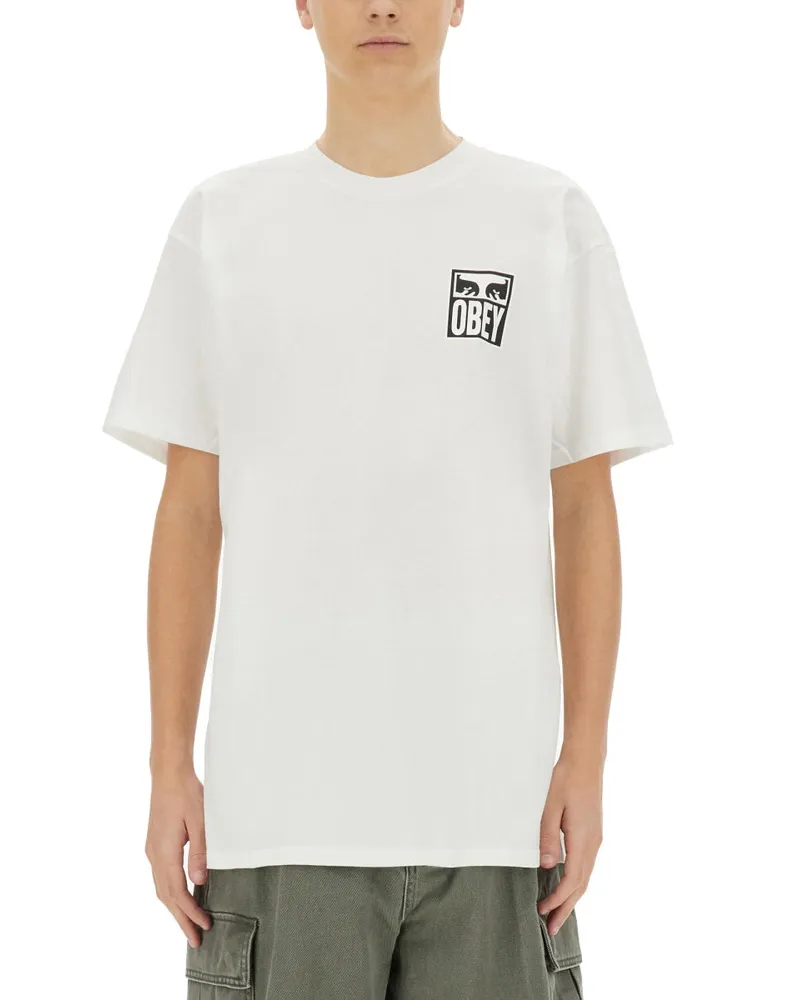 Obey Gehorchen "Eyes Icon 2" T -Shirt White
