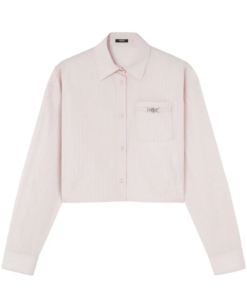 Versace Nadelstreifenkette Kumpel Hemd Pink