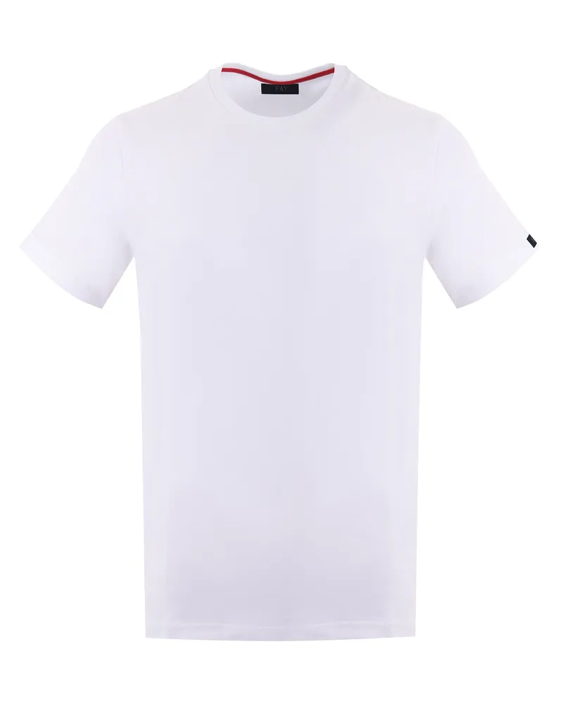 Fay Cotton T -Shirt White