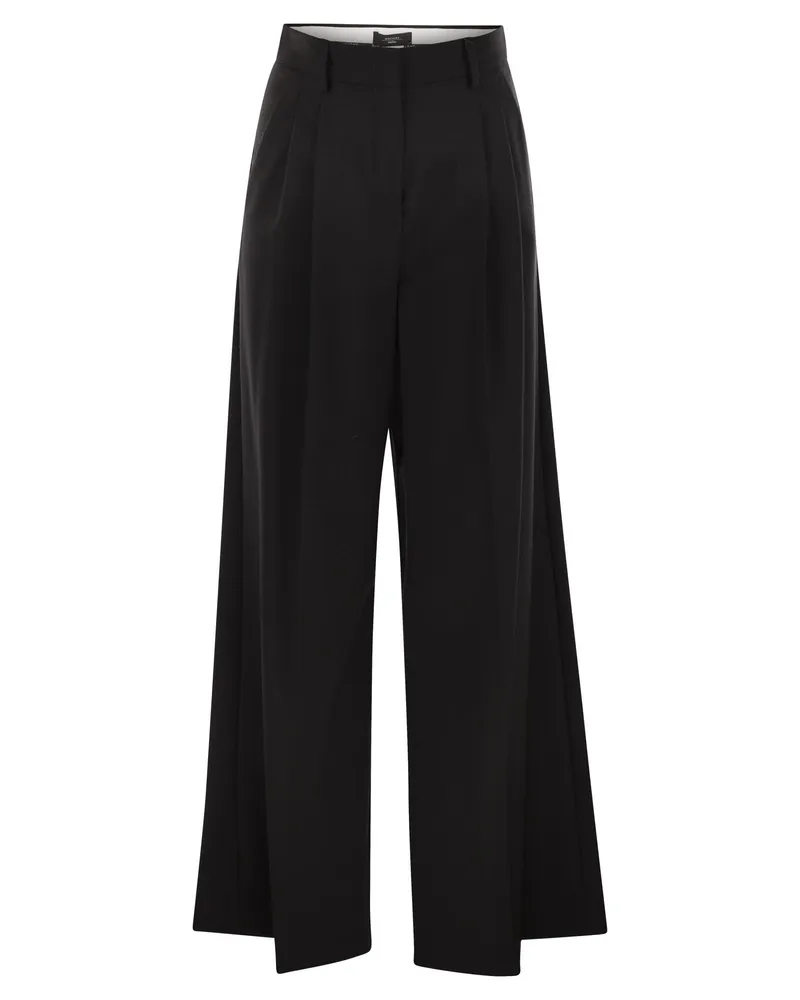 Max Mara Adelfi Stretch Wool Trousers Black