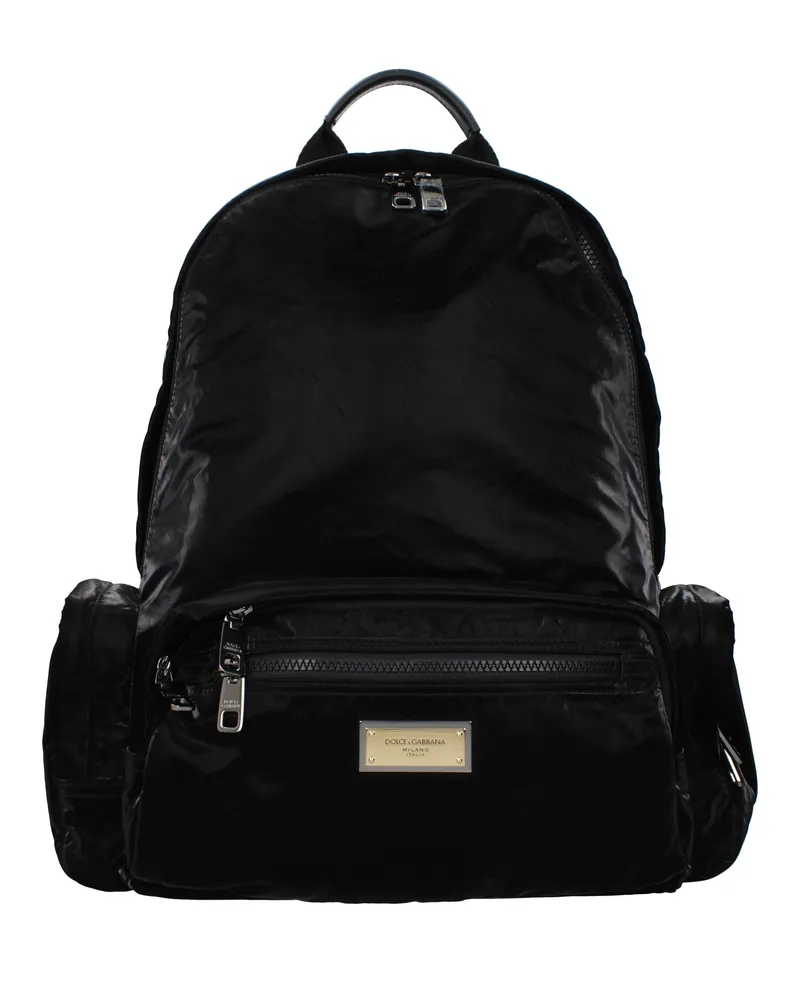 Dolce & Gabbana Dolce&Gabbana Herrens Rucksäcke und Gürteltaschen aus schwarzem Nylon -