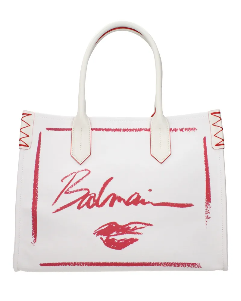 Balmain Damens Handtasche Weiß/Wasserstoff -