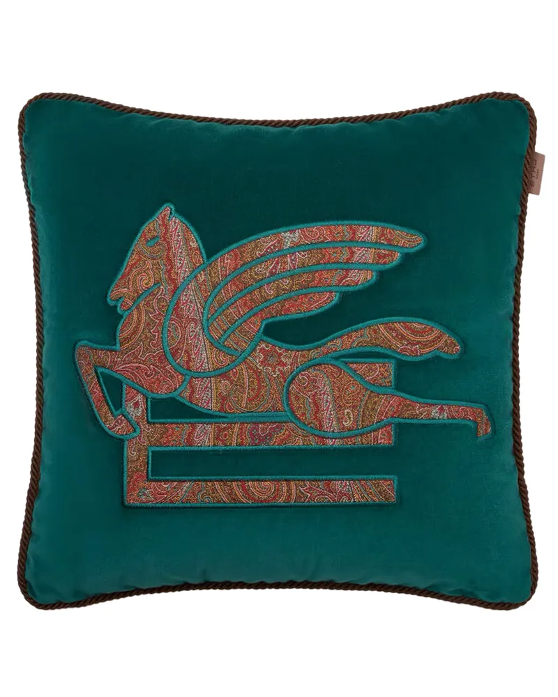 Etro Pegaso' Kissen Green