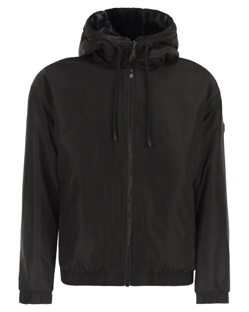 Moose Knuckles Elch Knuckles Borden Bunny Reversible Jacke mit Kapuze Black