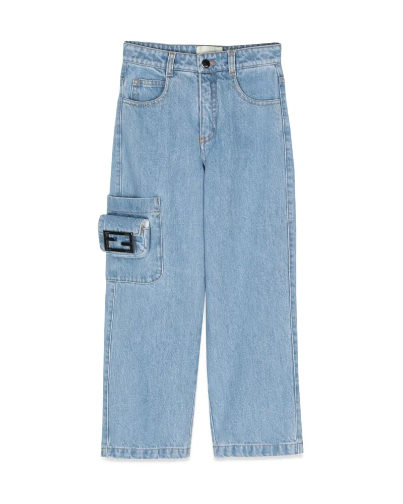 Fendi breite Jeanshose Denim
