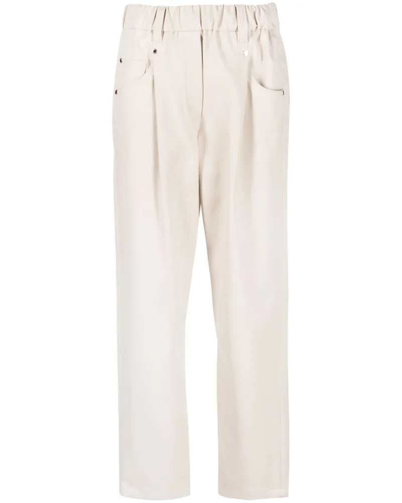 Brunello Cucinelli Baumwollhose Brown
