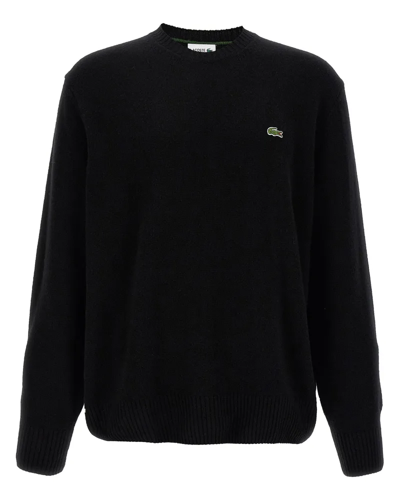 Lacoste Logo Patch Pullover Black