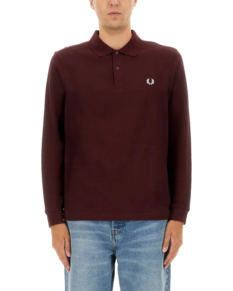 Fred Perry Cotton Polo Bordeaux