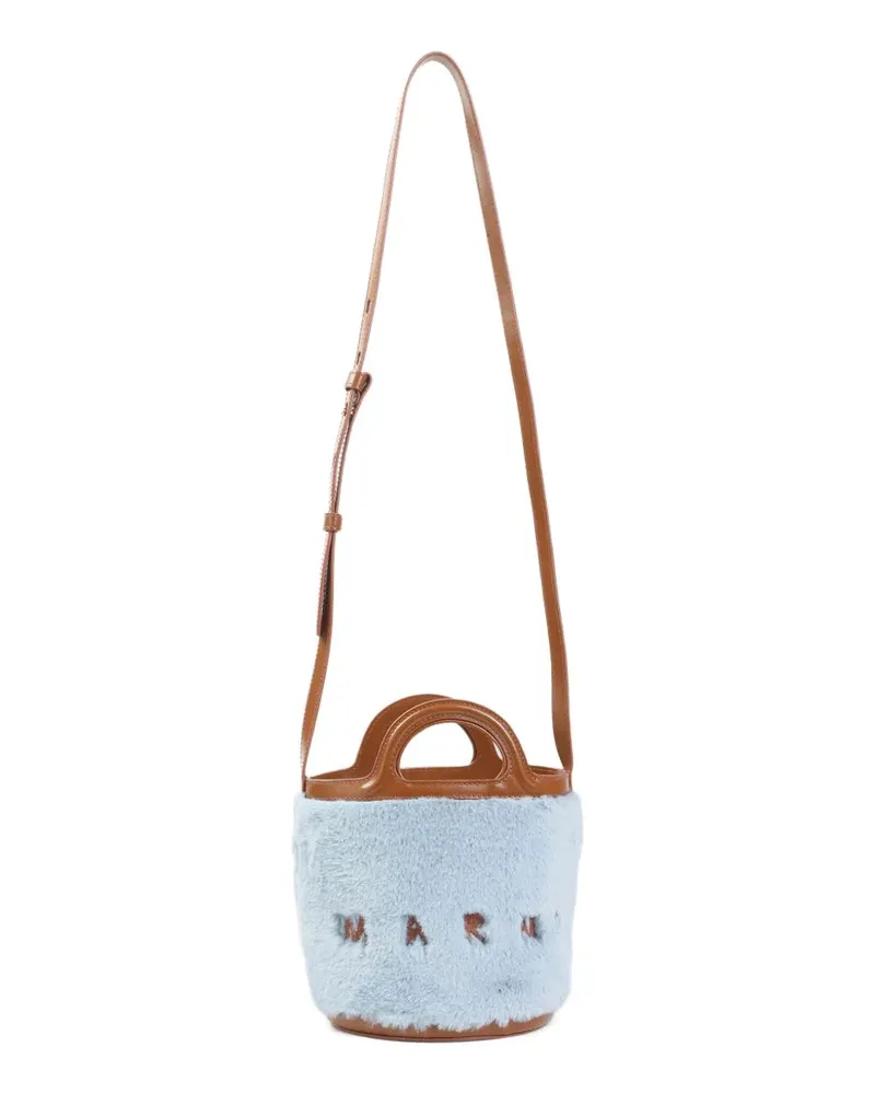 Marni Mini -Tasche mit einem raffinierten Finish Blue