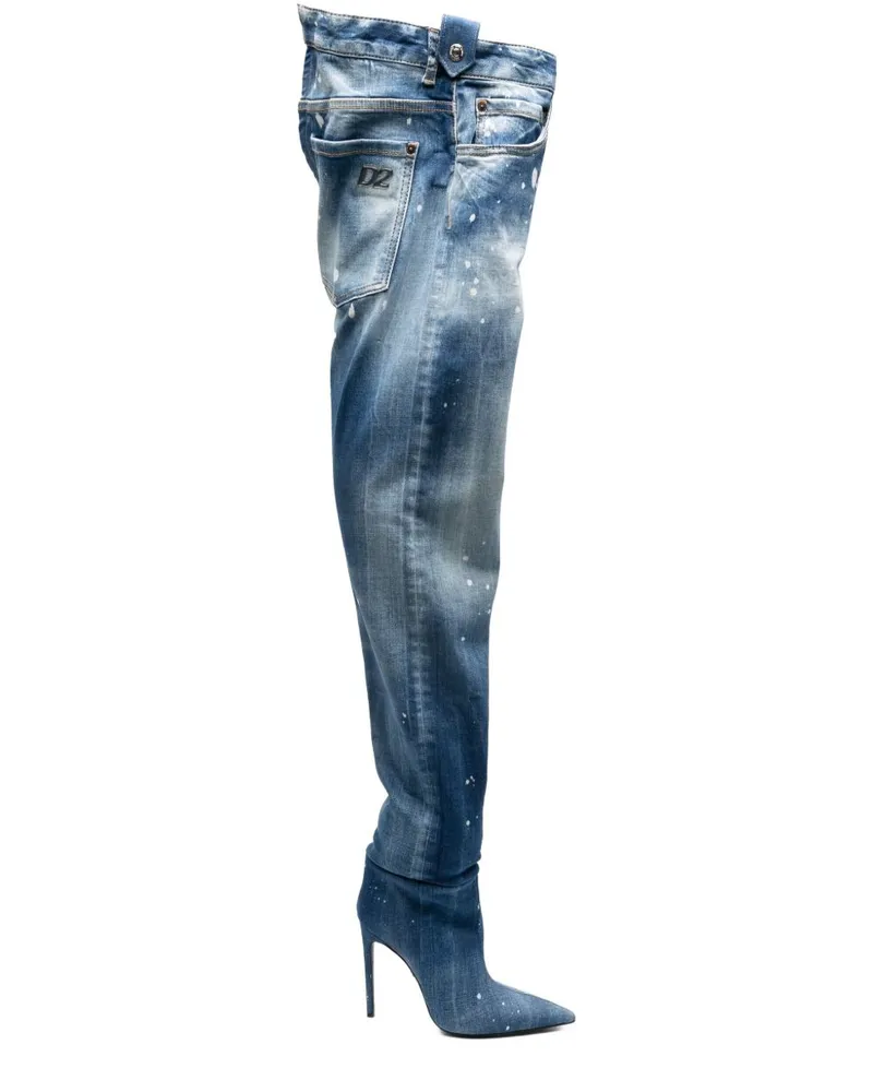Dsquared2 Denim Fersenstiefel Blue