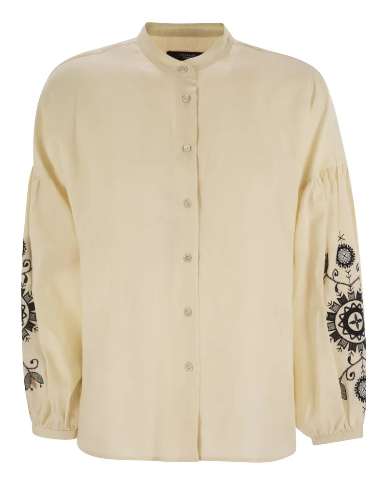 Max Mara Wochenende Max Mara Ilex Leinenkoreaner Hemd Ecru