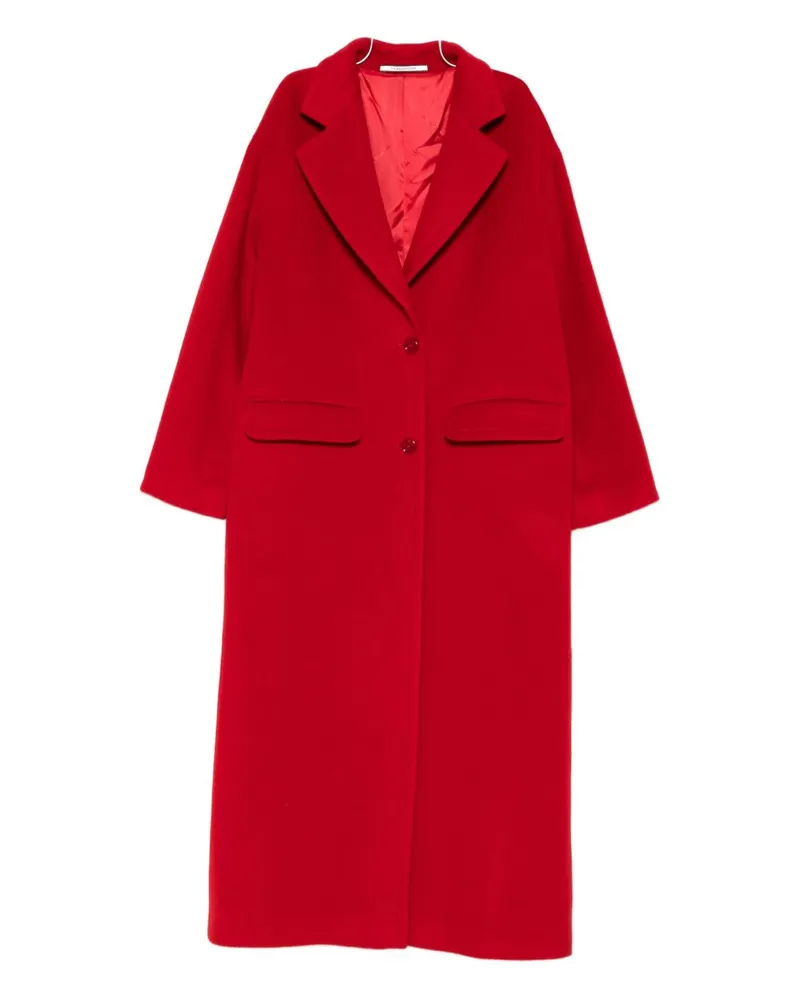 Tagliatore Einreihiger Mantel aus -Wolle Red