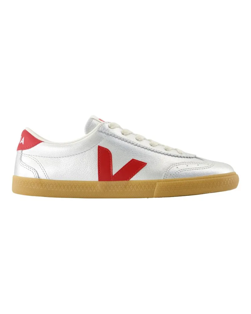 VEJA Volley -Turnschuhe  Leder Silber Silver