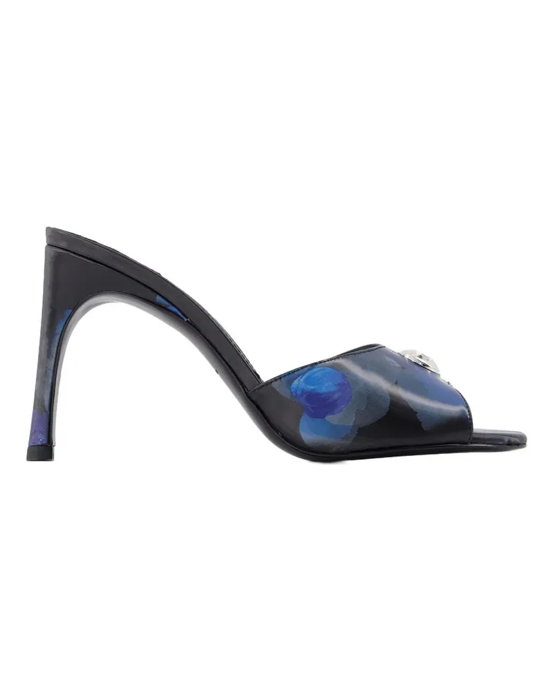 COPERNI Holographisches Logo Mules  Blau/schwarzes veganes Leder Black