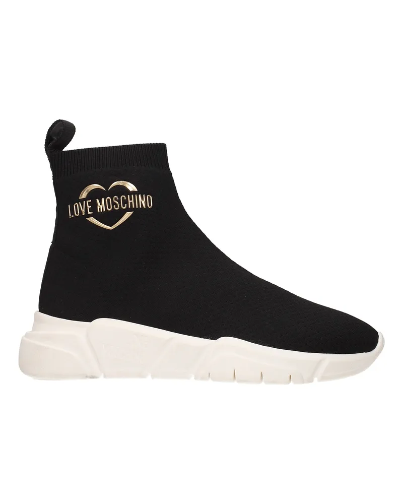 Moschino Damens Schwarze Stoff-Sneaker -