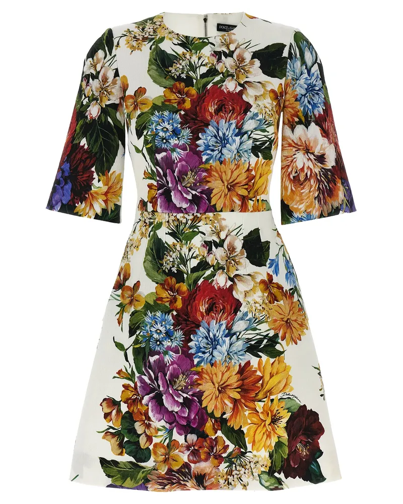 Dolce & Gabbana Blumenstrauß gedrucktes Kleid Multicolor