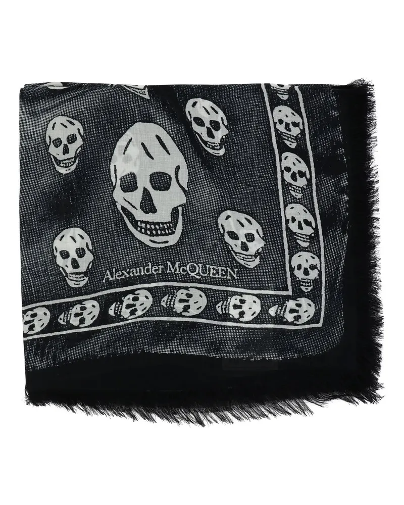Alexander McQueen Alexander Mc Queen „Skull Trompe L'oeil' Schal Black