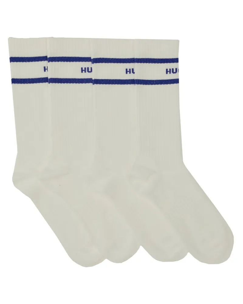 HUGO BOSS Set von zwei Socken mit Logo White