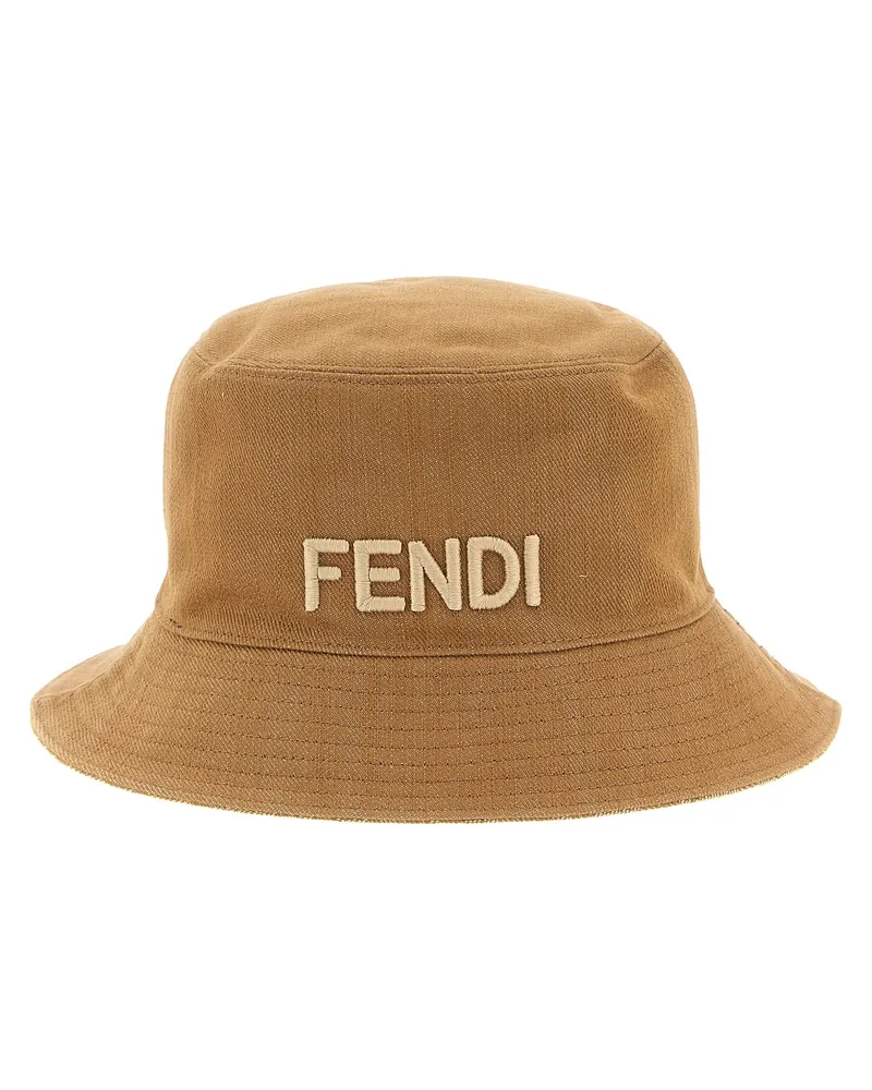 Fendi reversibler Eimerhut Brown