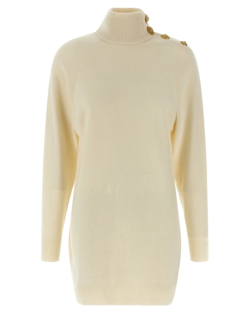 Balmain Cashmere Wollkleid Beige
