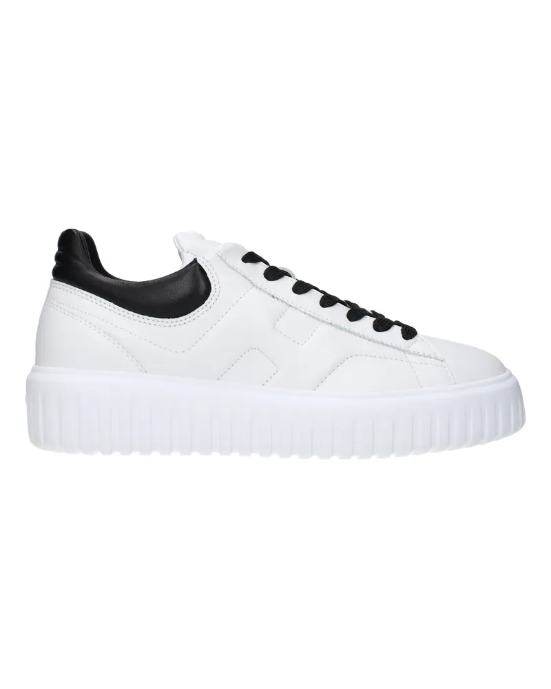 Hogan Sneakers H Stripes Herrens Leder Weiß/Schwarz -