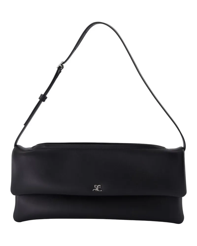 Courrèges Manschettenbeutel -Courreves Leder schwarz Schwarz