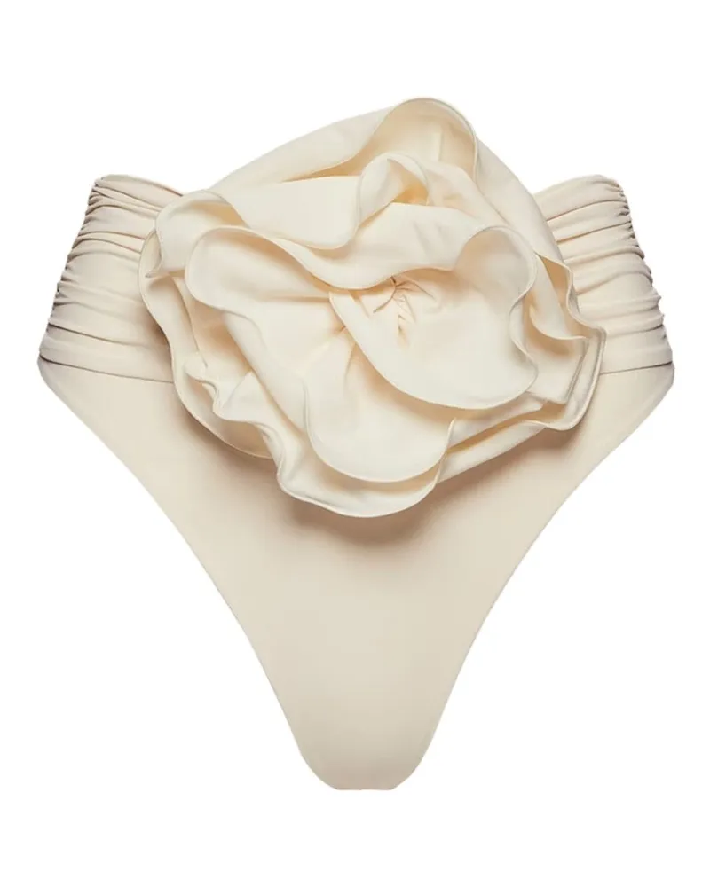 Magda Butrym hoher Taillenbikiniboden Ivory