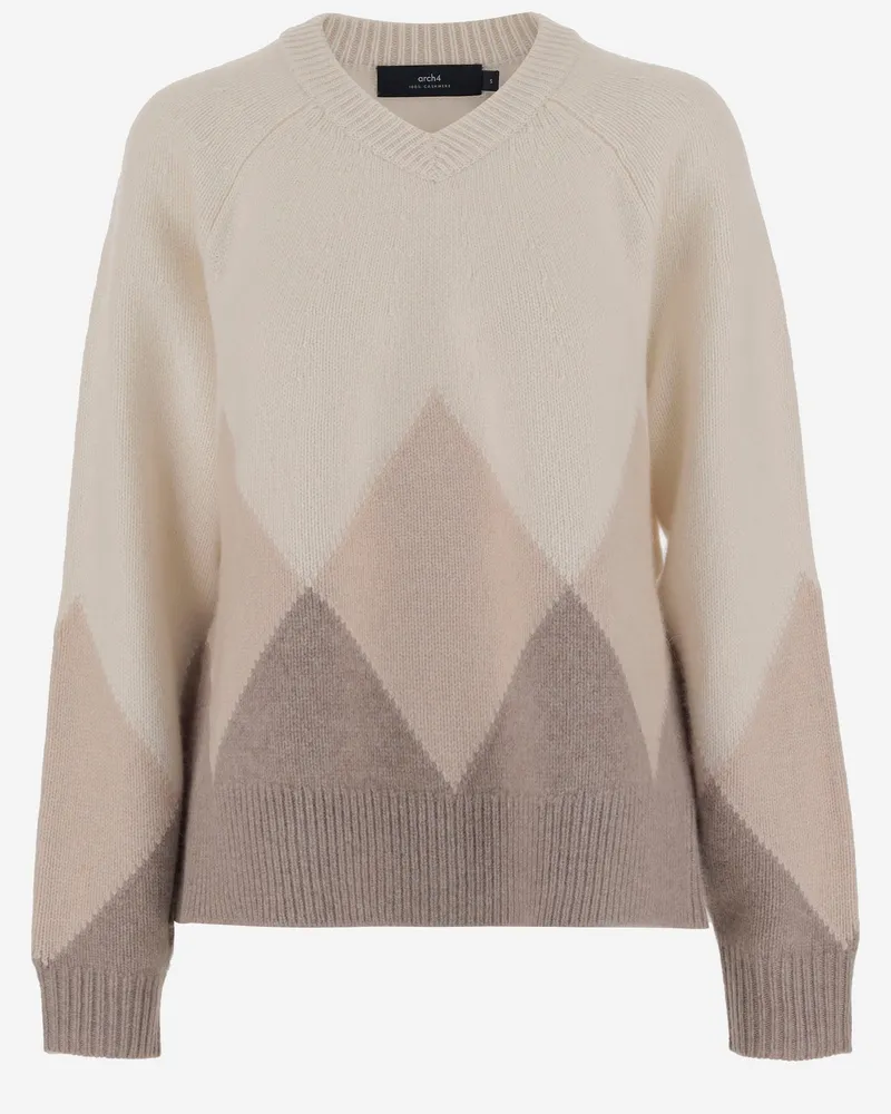 arch4 Kaschmirpullover mit Farbtönen Red