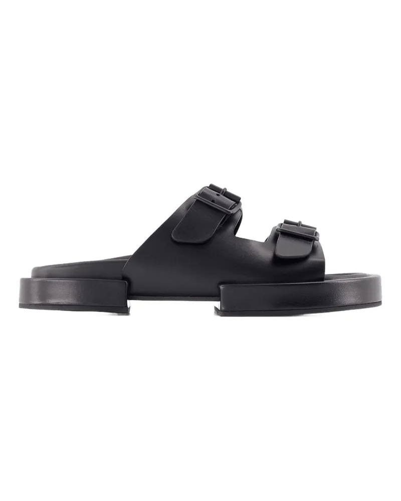 Ann Demeulemeester Block Henri Sandalen Ann Demeulemester schwarzes Leder Black
