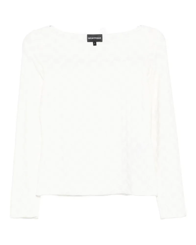 Emporio Armani Boot Hals -Jumper White