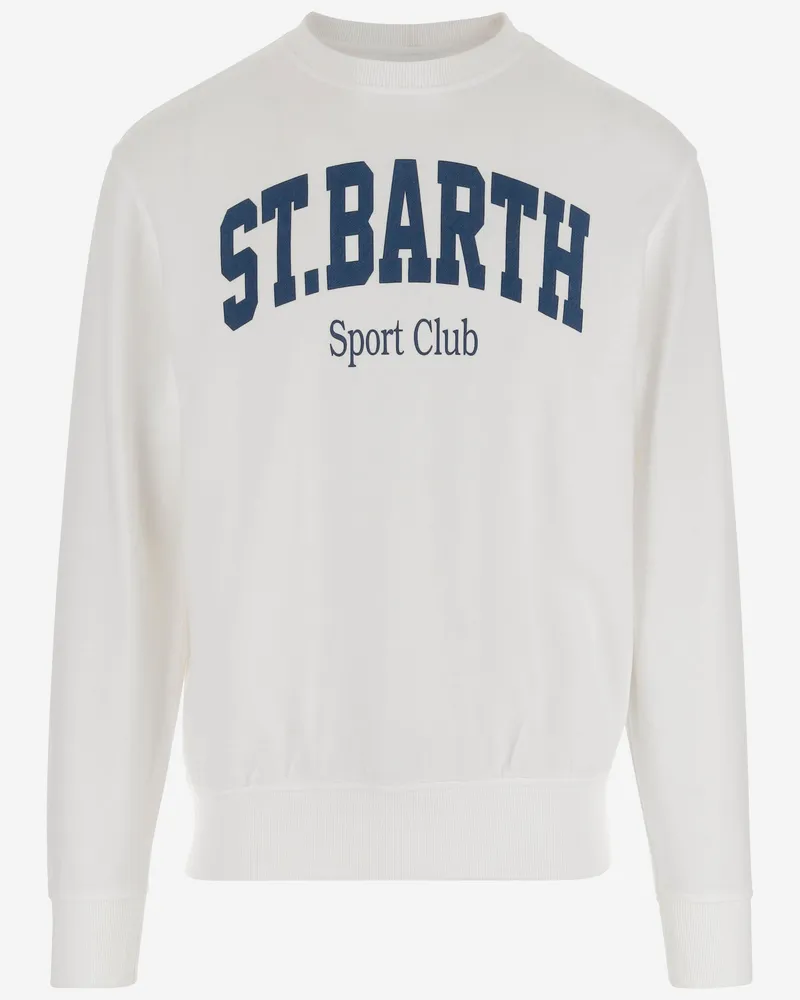 MC2 Saint Barth Cotton Sweatshirt mit Logo White