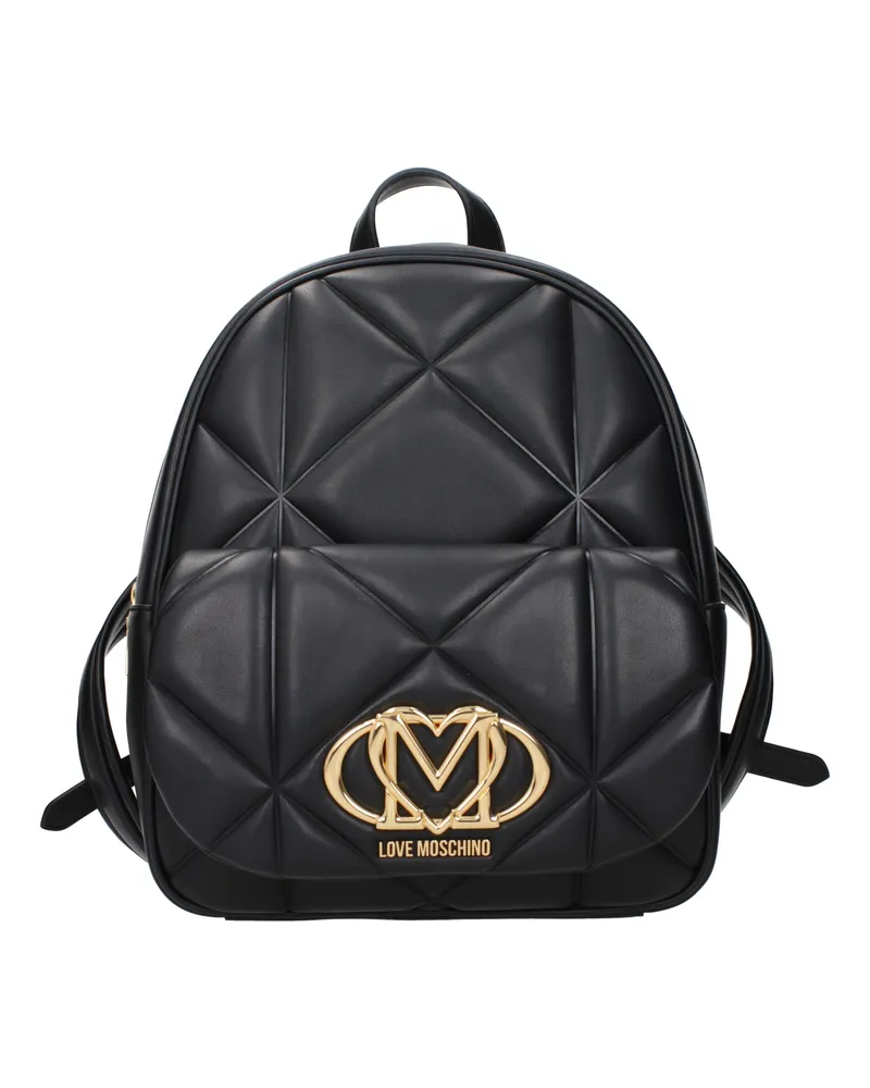 Moschino Rucksäcke und Beutel Damen Polyurethan Schwarz -