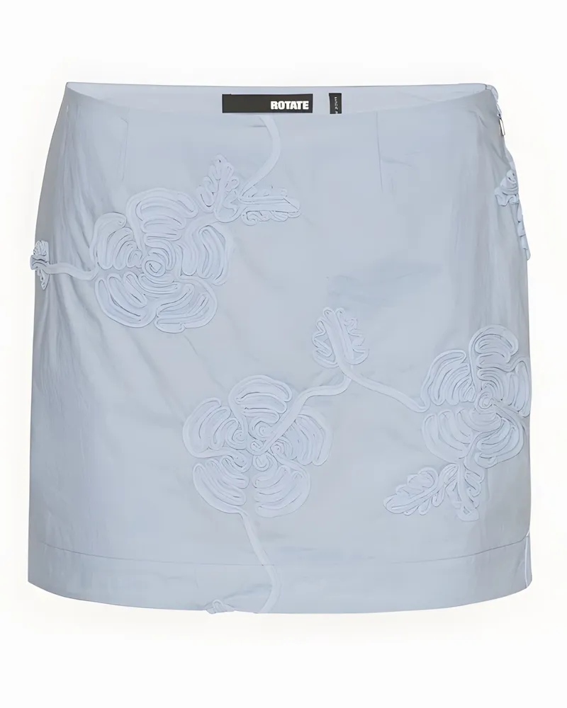 ROTATE Birger Christensen Minigonna con Ricami Florenali drehen Blue