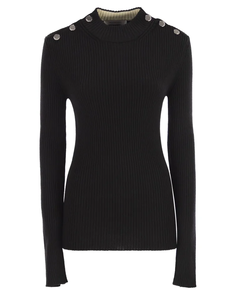 SPORTMAX Renania montierten Jumper mit Knöpfen Black