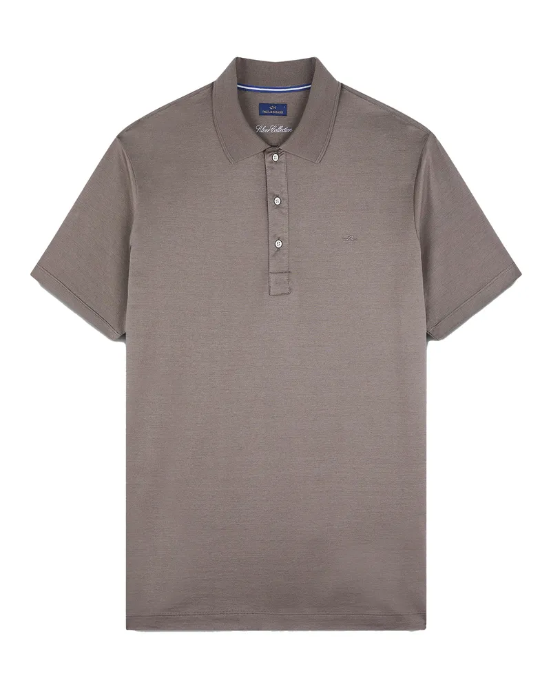 Paul & Shark Polo in Jersey di Cotone Grigio Grey