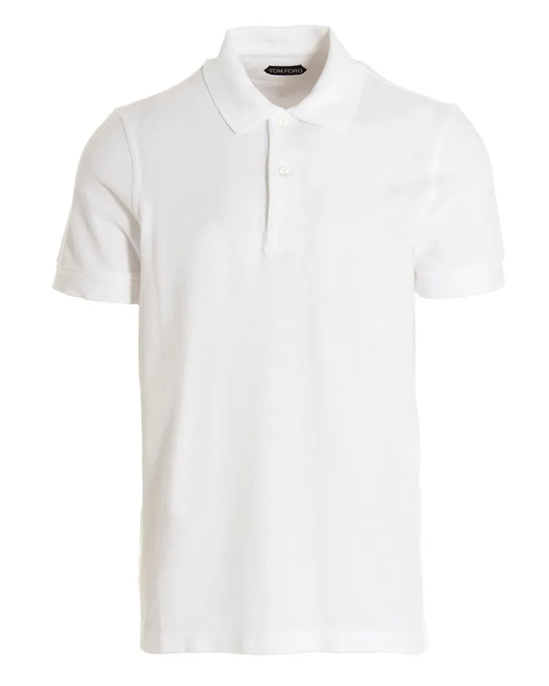 Tom Ford Piqué Cotton Polo -Hemd White