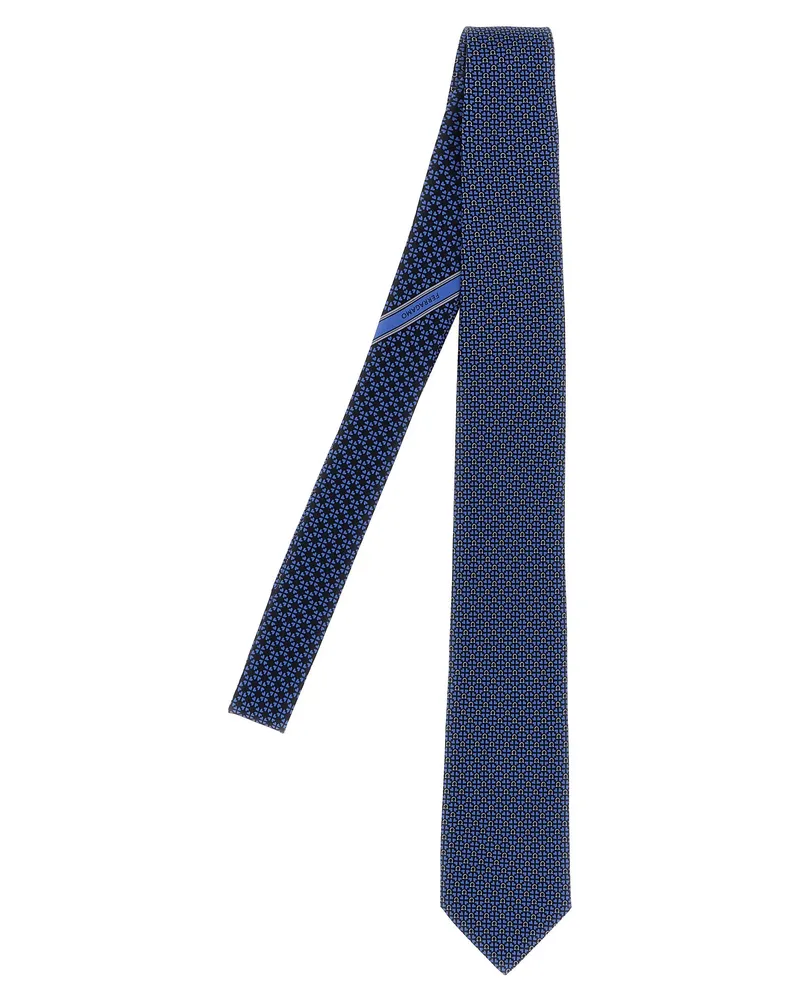 Ferragamo Gancini + Cuori' Druckkrawatte Blue