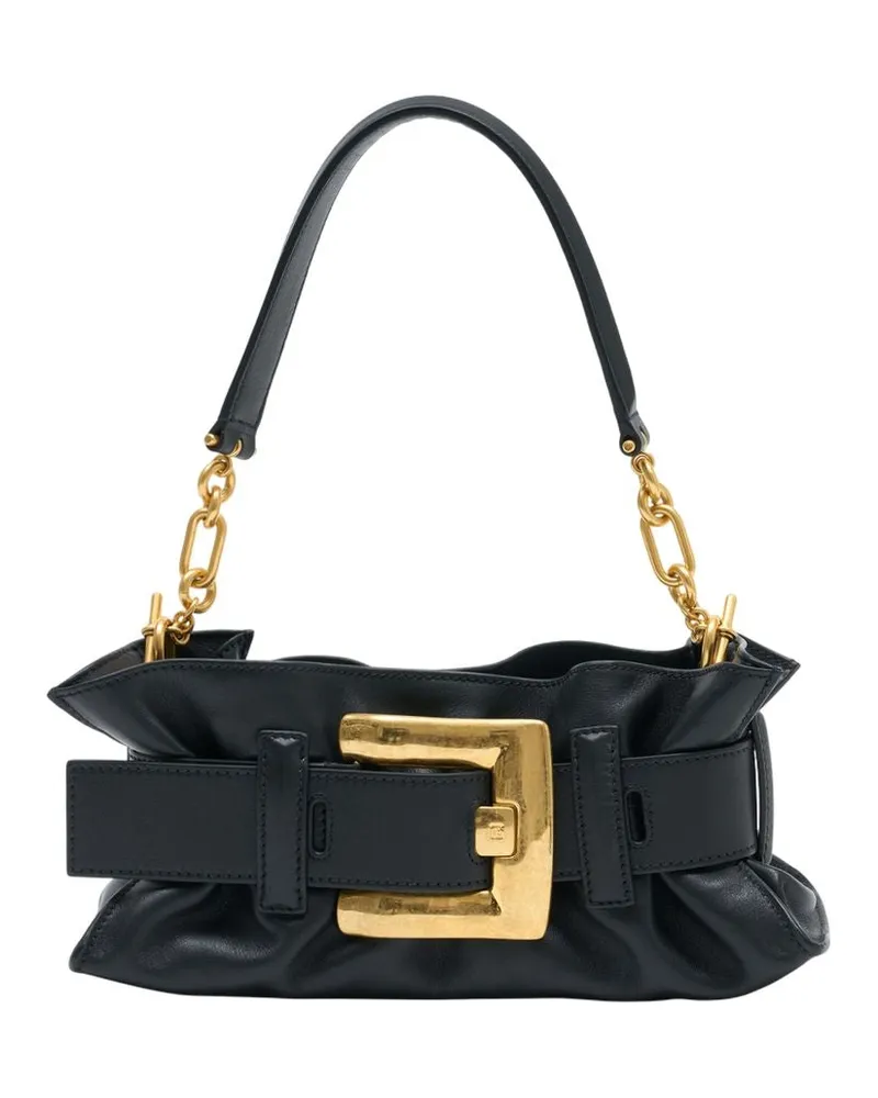 Balmain Anthem Mini Umhängetasche  Leder Schwarz Schwarz