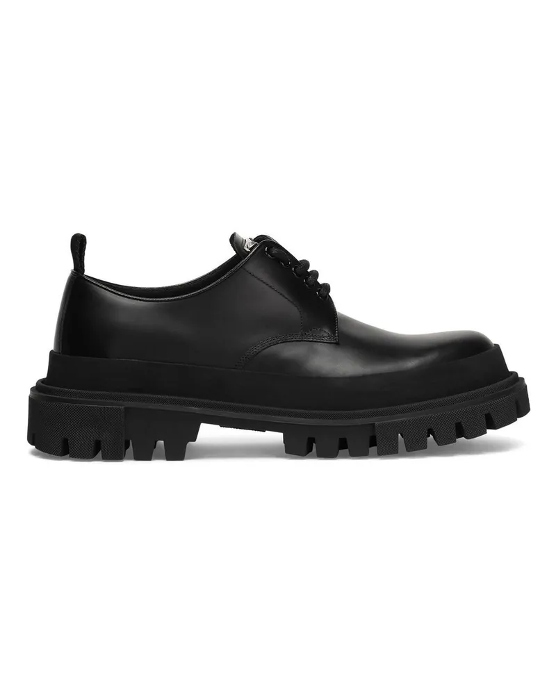 Dolce & Gabbana Leder Derbies Schwarz