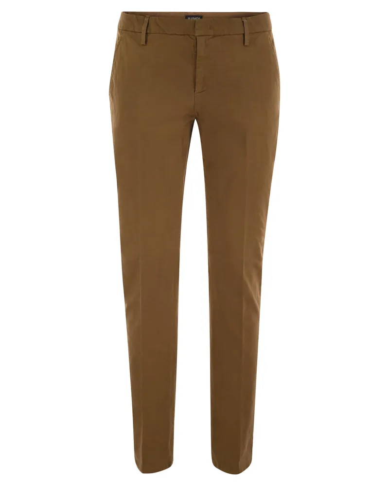 Dondup SPEItissimo reguläre Chinoshose in leichter Gabardine Cannamon