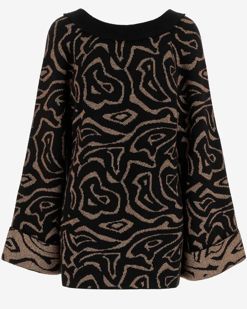 Emilio Pucci Kurzes Kleid von  mit Labyrinth-Print Beige