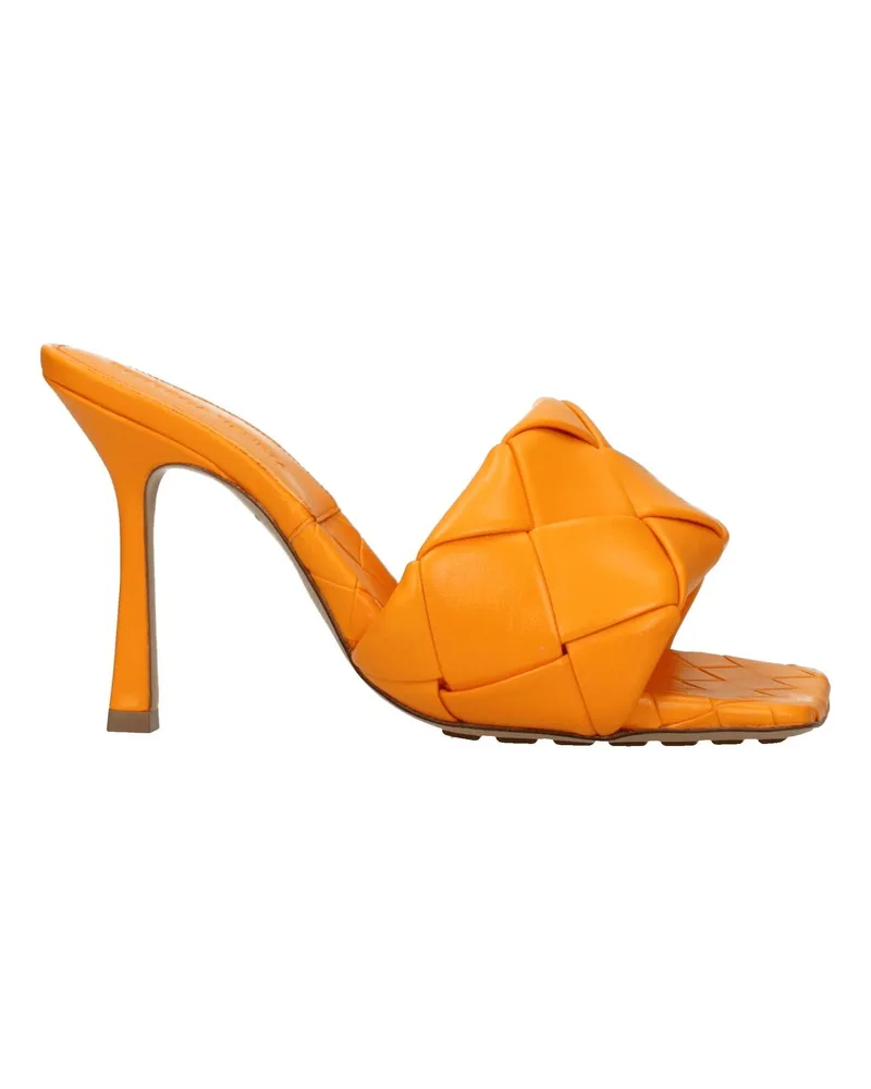Bottega Veneta Damens Sandalen Orange/Mandarinenleder -