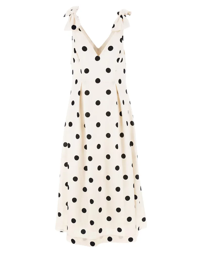 Zimmermann Crush gegen Neck Midi' Kleid White