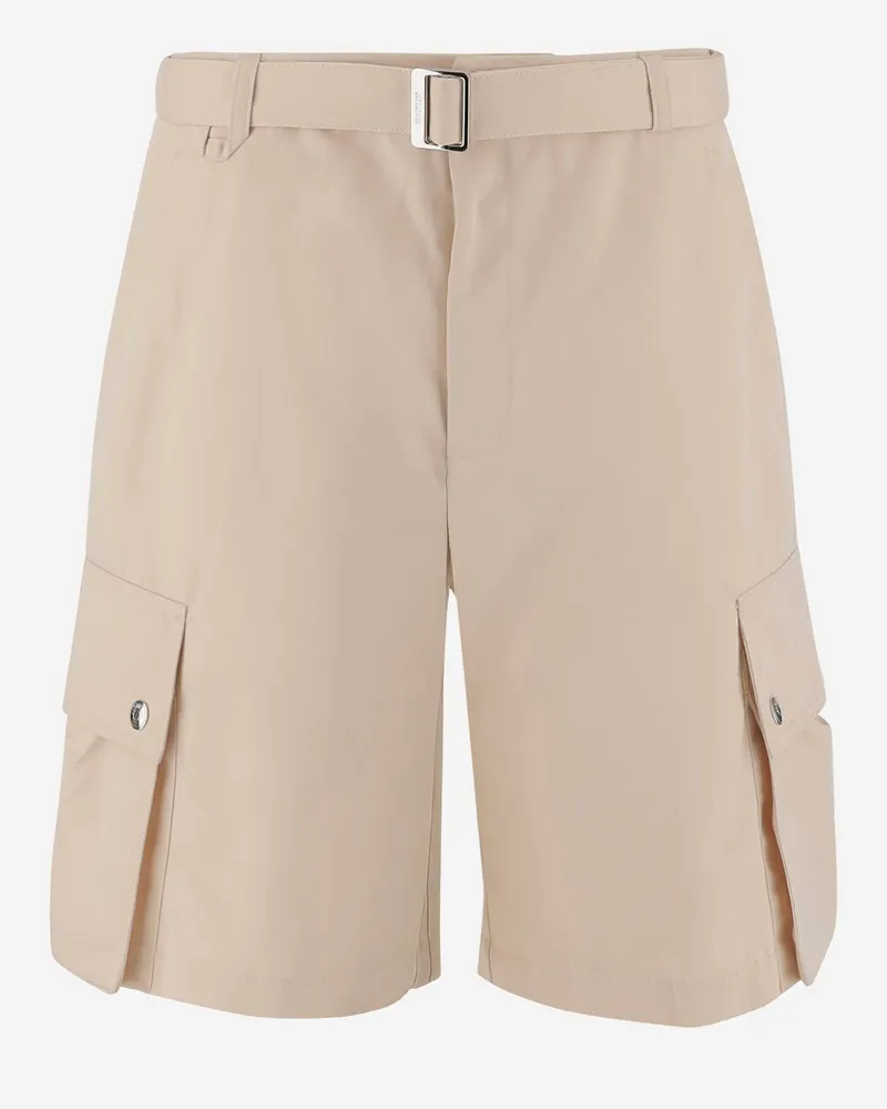 Jacquemus Baumwoll- und Leinenmischungs -Frachthosen Beige