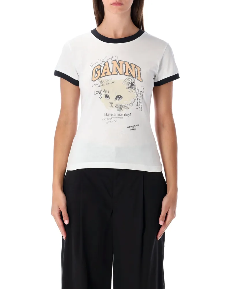 Ganni T -Shirts und Polos weiß White